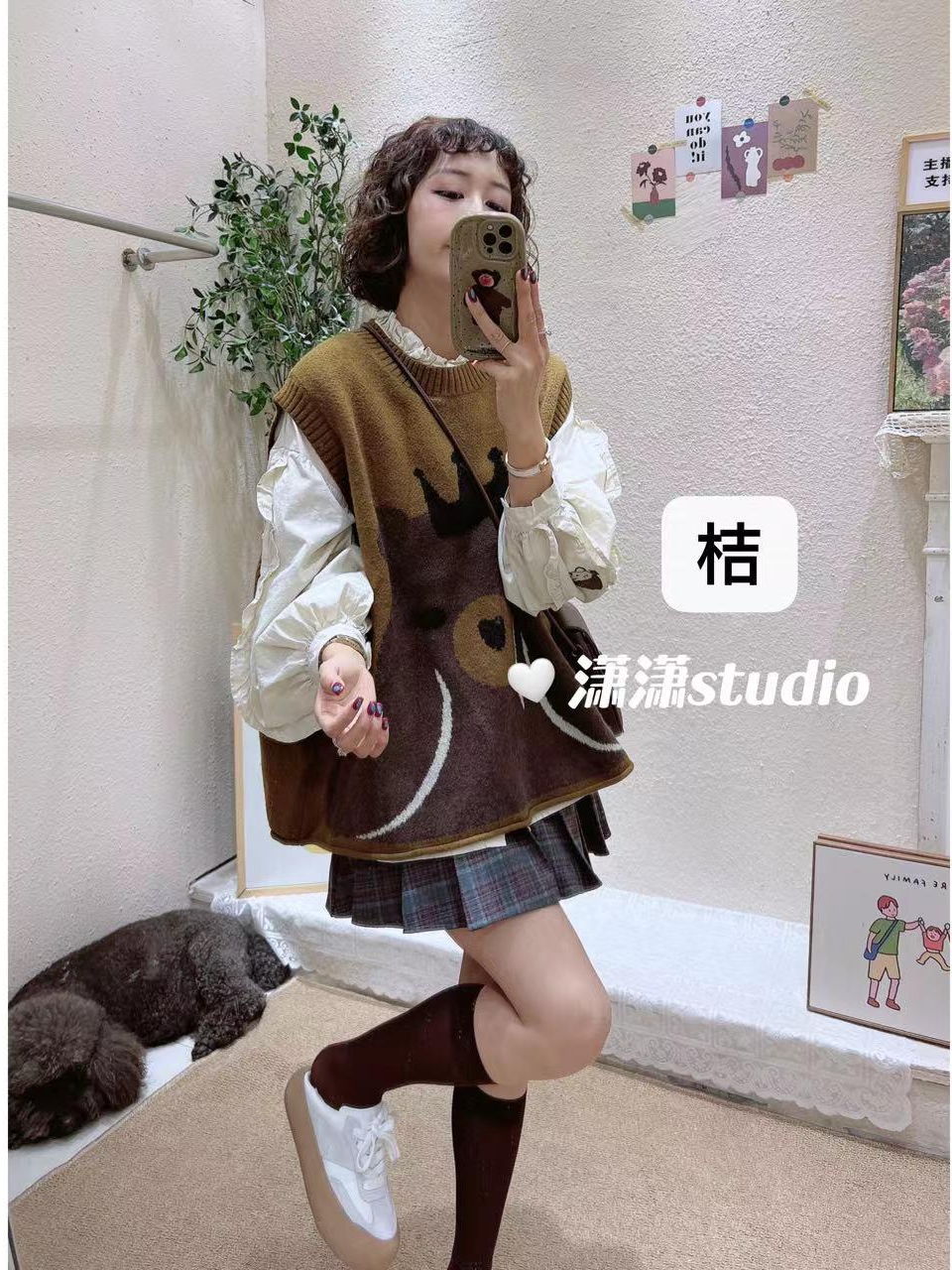 套头甜美常规款低圆领卡通