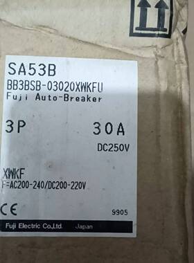 可Fuji 空气开关断路器 SA53B 3P 30A  D