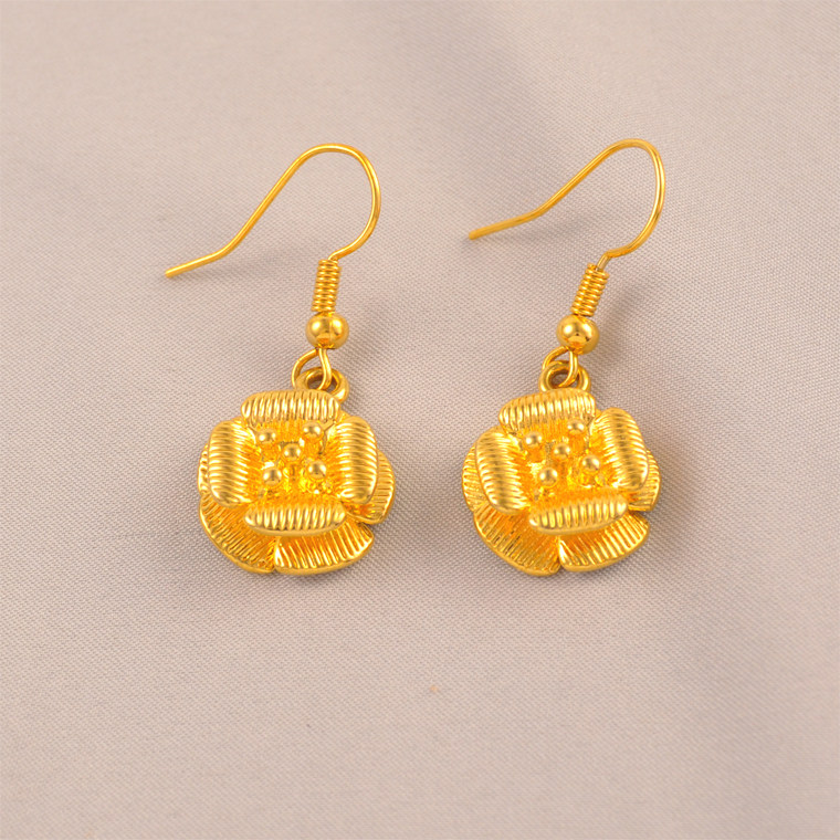 睡觉免摘复古金花耳环精致典雅精致镀24K金色花朵花瓣耳环送妈妈,饰品/流行首饰/时尚饰品新,耳环,淘宝优惠券,粉丝福利购,淘宝优惠卷