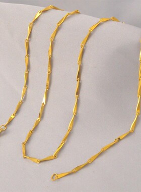 超细百搭镀黄金瓜子项链