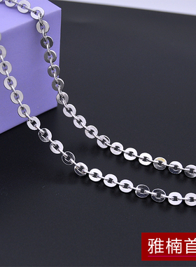 不变色镀白金珠子时尚款风锁骨链