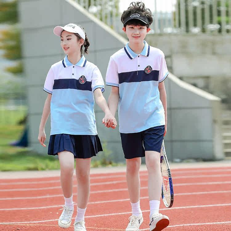 儿童园服青少年小学生衣服初中生中学生校服运动套装夏装方阵班服