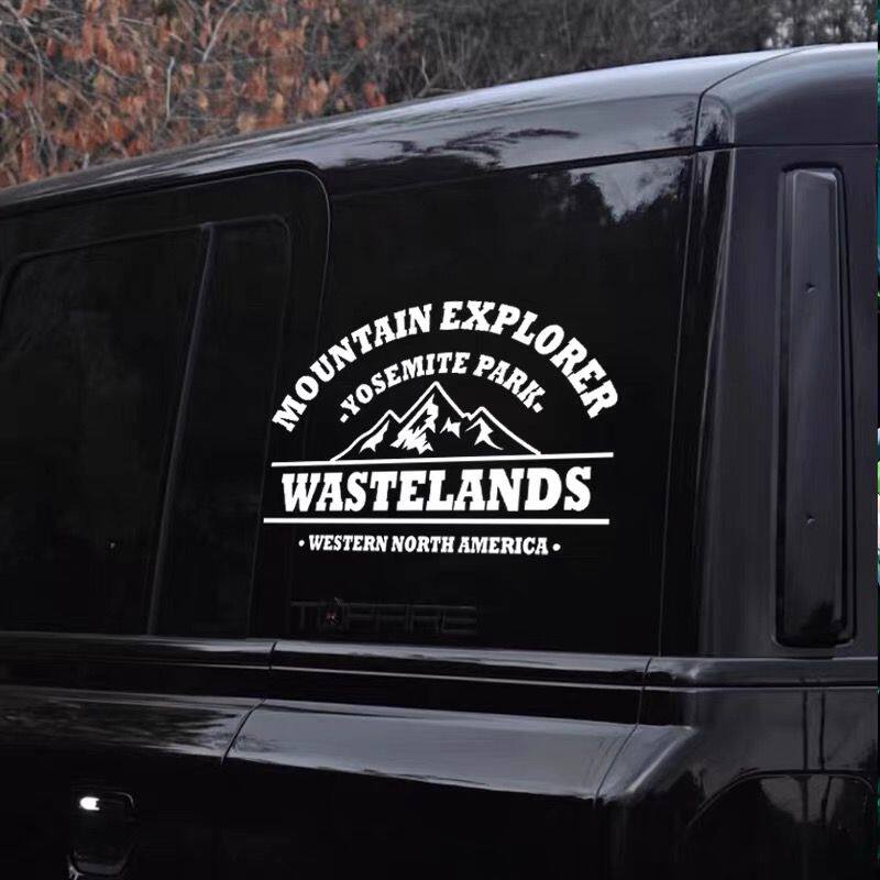 越野探险山峰汽车贴纸冒险开始车门侧窗玻璃个性创意英文反光车贴