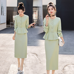 收腰显瘦气质两件套职业装 名媛高级感时尚 裙2025年秋季 小香风套装
