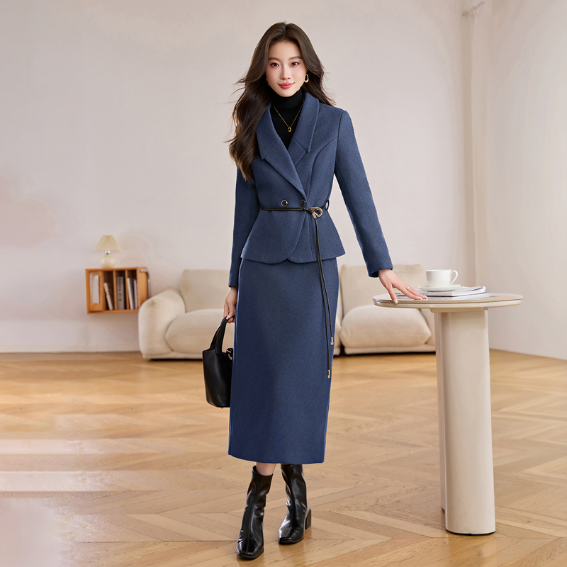 老钱风西装毛呢套装女2025年秋冬