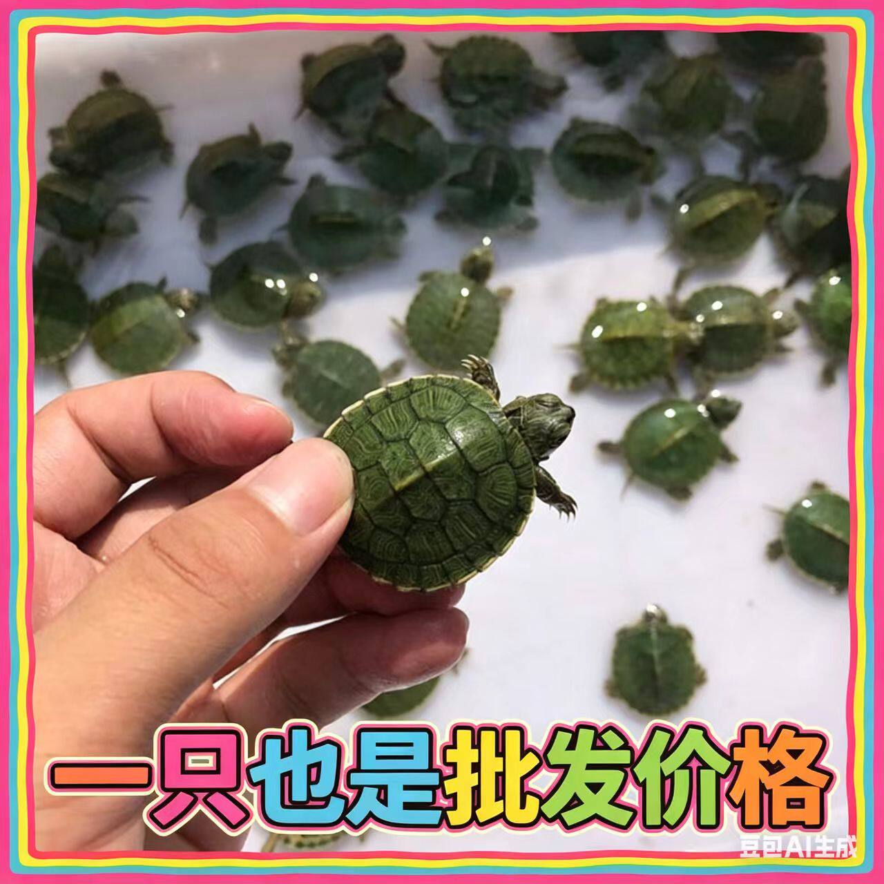 批发巴西龟活体水龟小乌龟活物绿壳观赏龟水栖宠物龟