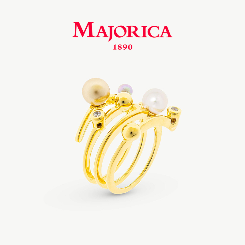 MAJORICA潮酷系列螺旋形个性戒指