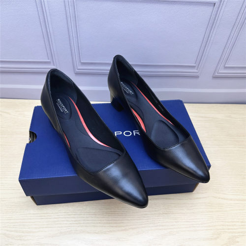 Rockport/乐步撤柜正品通勤气质职业时装鞋女春新款羊皮浅口单鞋W