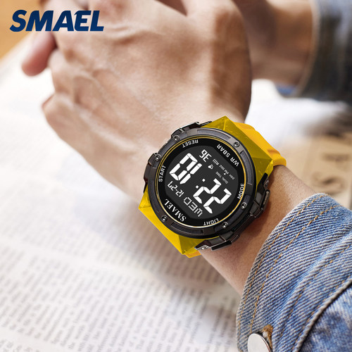 男士运动大表盘防水夜光电子表