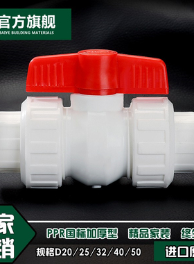 4分6分20PPR全塑双活接球阀双头活接球阀 PPR阀门ppR水管接头