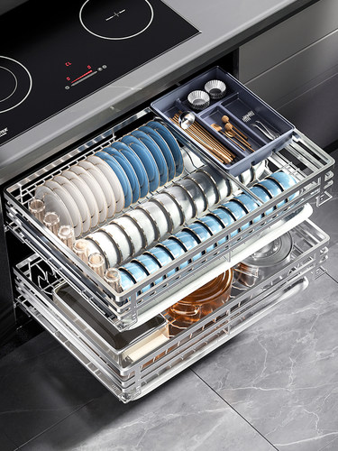 浅拉篮41深双层800碗篮304不锈钢