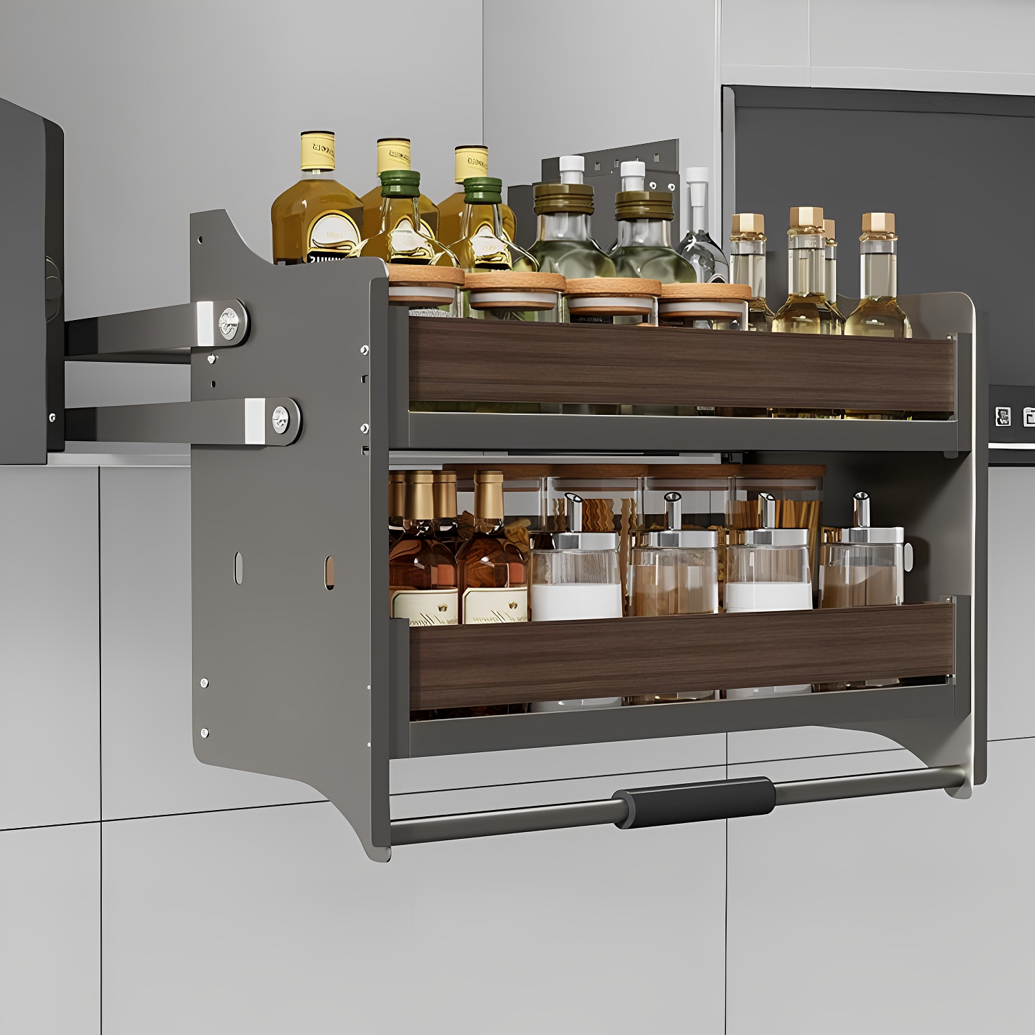 吊柜升降拉篮400高柜500上柜下拉