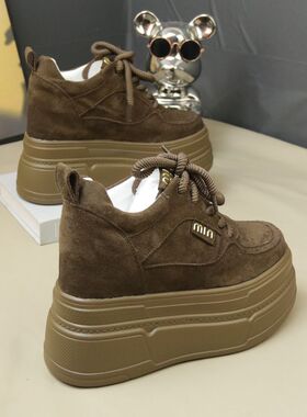 12CM12cm内增高松糕鞋女鞋春季新款小个子10cm超轻外穿运动休闲鞋