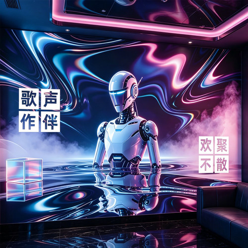 赛博风炫酷KTV创意壁纸
