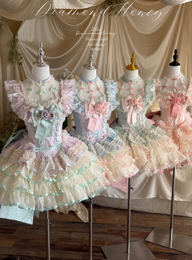 全款【爱神花语-紫色蓝色】仙女裙玫瑰蕾丝浪漫氛围感仙女公主裙