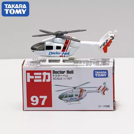 日本TOMY多美卡合金车code blue男玩具97号医疗救急直升机801139
