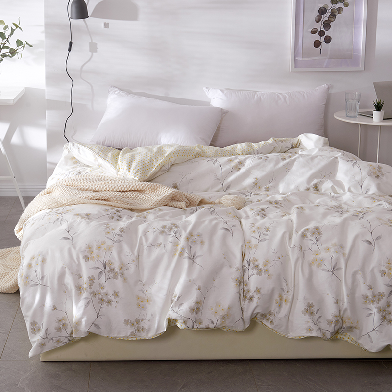 纯棉被套1米5单独床单被罩三件套