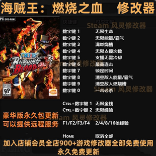 海贼王:燃烧之血修改器steam正版辅助工具不含游戏