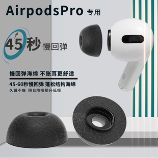 适用AirpodsPro海绵耳塞套耳帽记忆海绵苹果耳机1代2代Pro耳塞帽AirpodsPro耳塞防滑苹果耳机入耳套替换耳塞