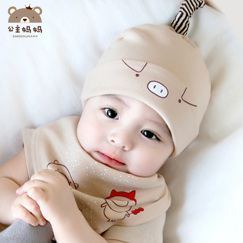 春秋薄款3月可爱超萌婴儿帽子