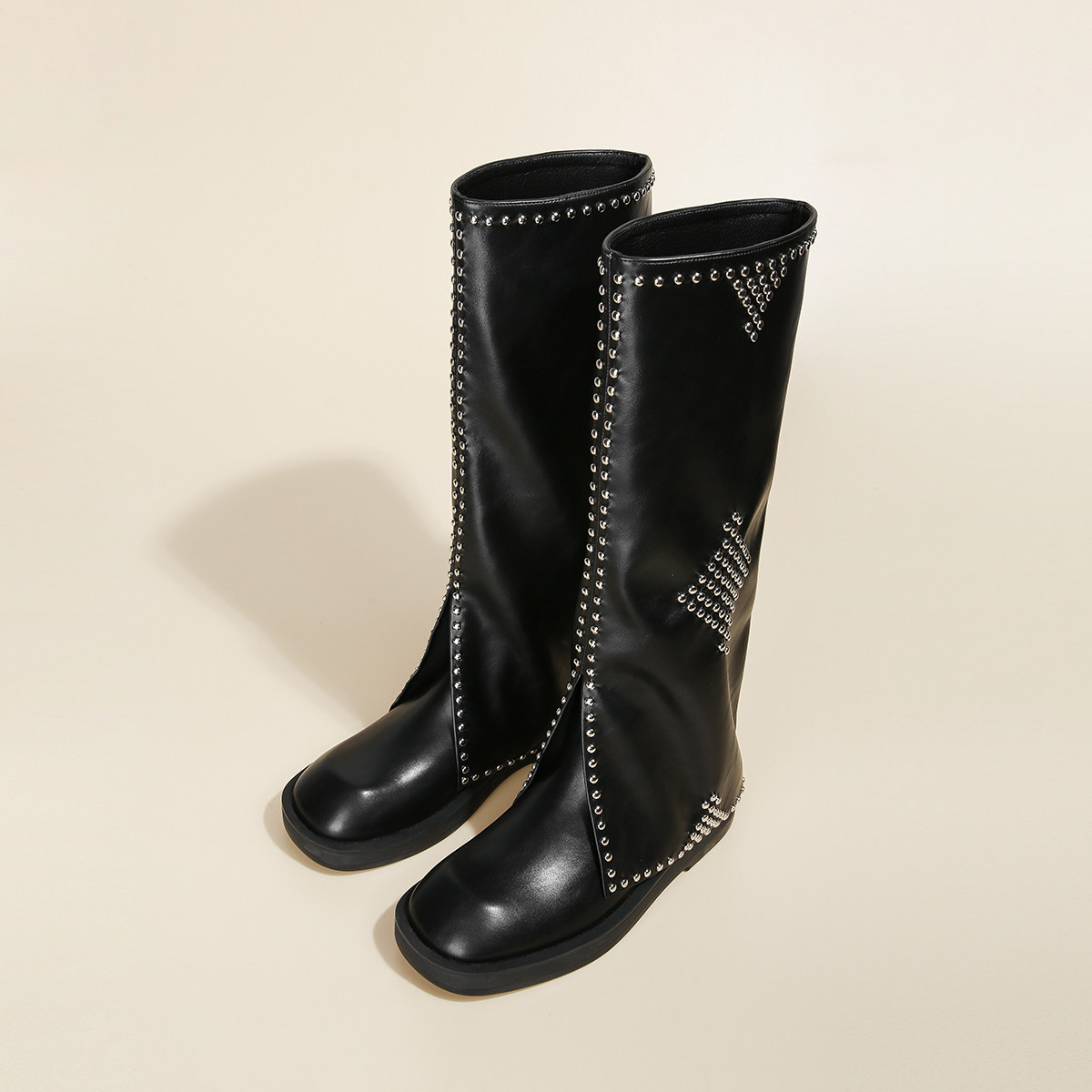 长靴女真皮小众罚站裤管靴女厚底内增高长筒不过膝显瘦高筒骑士靴