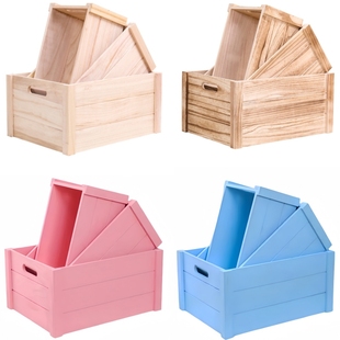 实木木框箱储物收纳木条箱子超市陈列道具木箱装饰长方形木筐定制