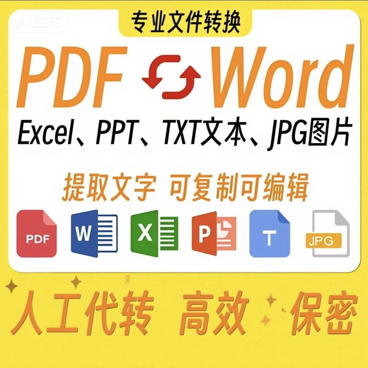 【人工代转】PDF转可编辑wo设计素材/源文件