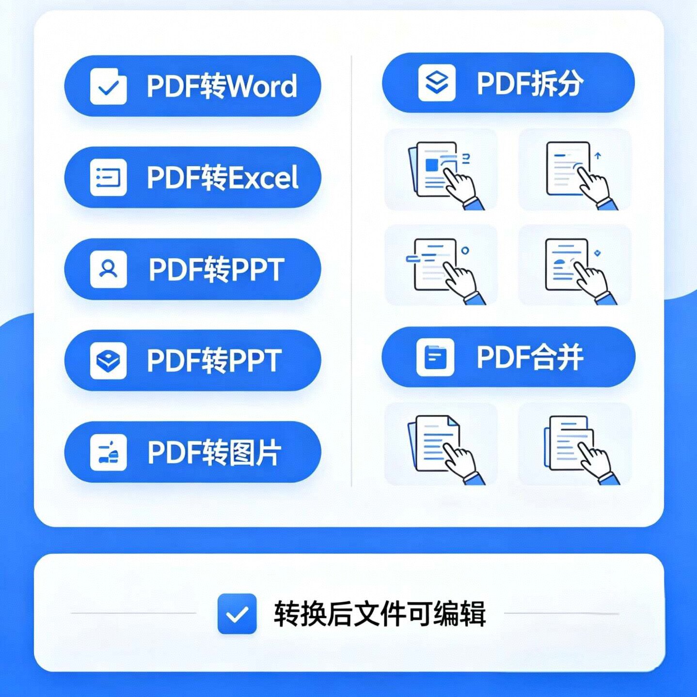 PDF转Word转Excel转PPT设计