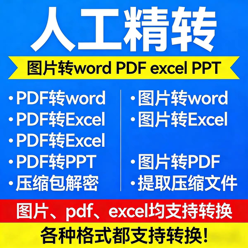 pdf转换word/excel/ppt/ofd/xml/图片/txt编辑合并拆分曲解密压缩