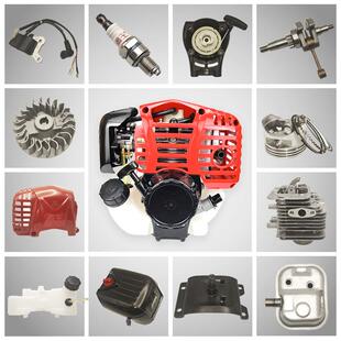 145鹰王汽油机配件大全四冲程发动机拉盘高压包气缸散件割草机
