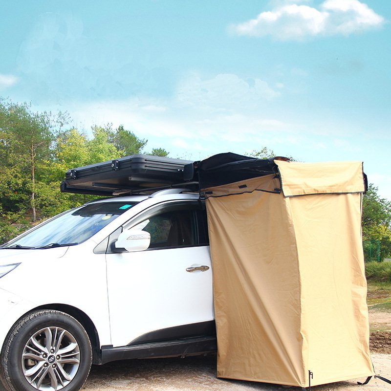 车边沐浴帐车载洗澡房户外淋浴移动厕所车边帐车顶帐篷速开换衣间