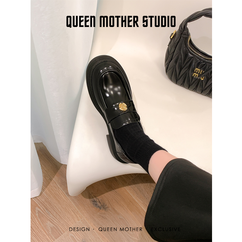 特价福利】英伦风厚底乐福鞋女