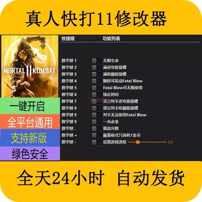 真人快打11修改器Steam辅助epic电脑科技正版工具不含游戏