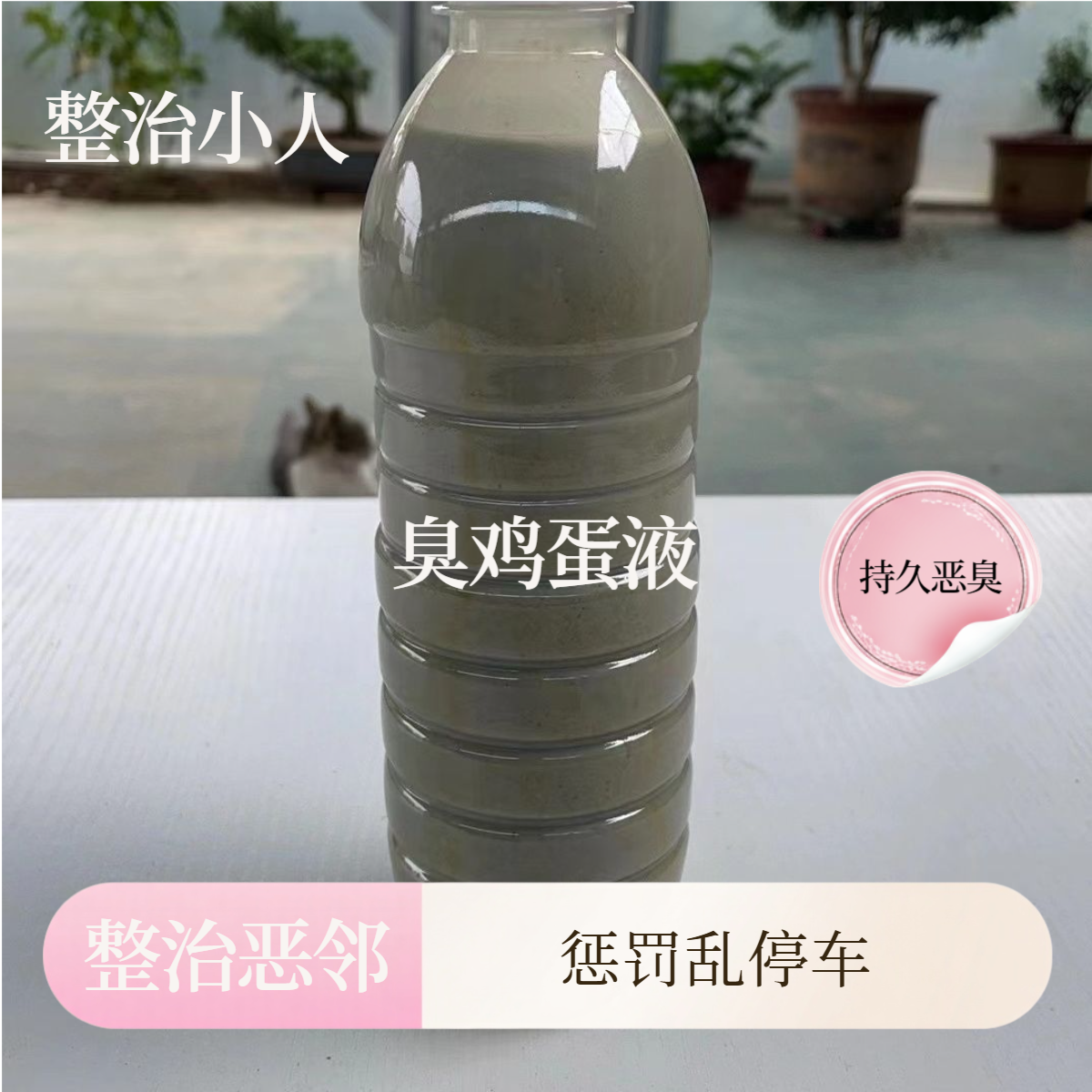 臭鸡蛋液恶搞惩治反击恶邻居神器整蛊惩罚违停私占车位广场舞退散