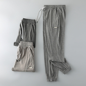 薄款 夏季 直筒潮流垂感束脚裤 子外贸出口男装 针织运动裤 休闲裤 男士