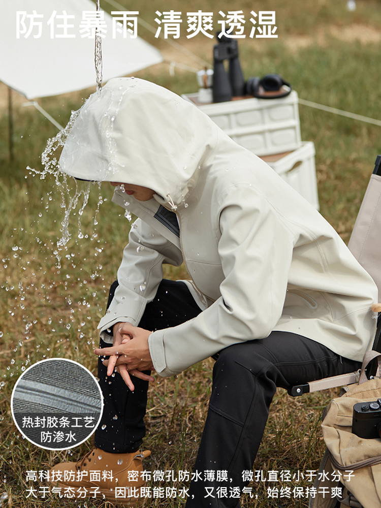 鸟家户外软壳冲锋衣外套男士春秋