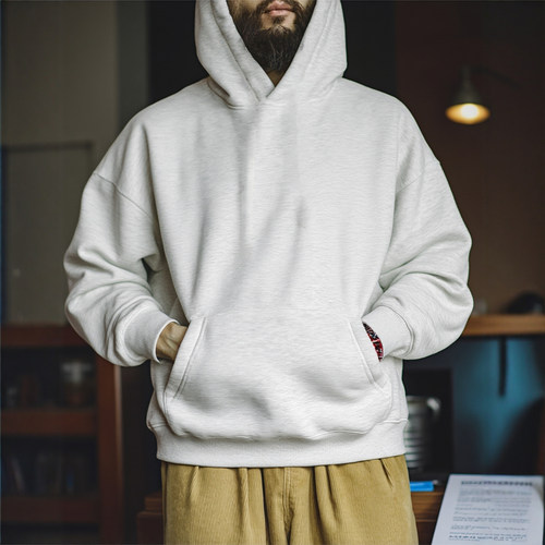 美式复古重磅加绒加厚保暖卫衣