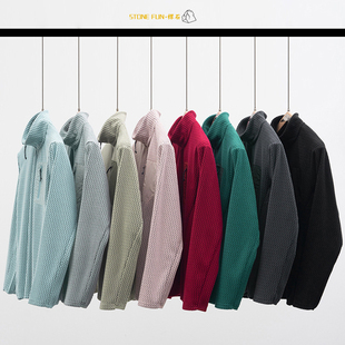 户外半拉链抓绒衣内胆男立领套头保暖双面摇粒绒卫衣外贸男装 外套