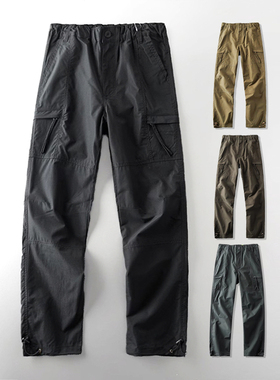 冲锋裤男户外防风裤子机能男裤防水工装裤外贸男士长裤直筒登山裤