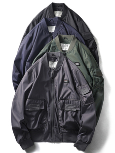 机能工装 美式 外贸男装 春秋短款 棒球服 复古ma1飞行员夹克外套男士