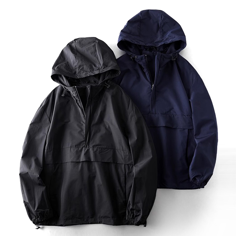 半拉链冲锋衣外套男美式防风衣