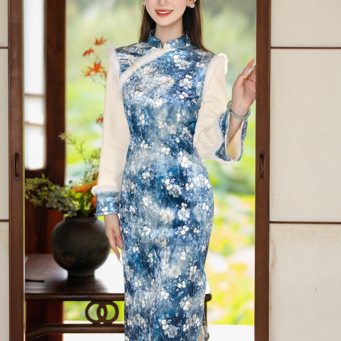 新中式加绒旗袍女2025新款高级感