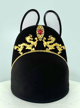 翼善冠明制乌纱帽男官帽飞鱼服头饰中式婚礼新郎官帽古代皇帝头饰