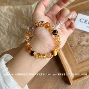 【暴富2.0】招财转运天然黄水晶手串女黄塔晶旺事业黄虎眼女手链