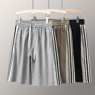 新款 2025潮季 潮流美式 大码 休闲短裤 宽松胖子加肥加大五分裤 男潮季