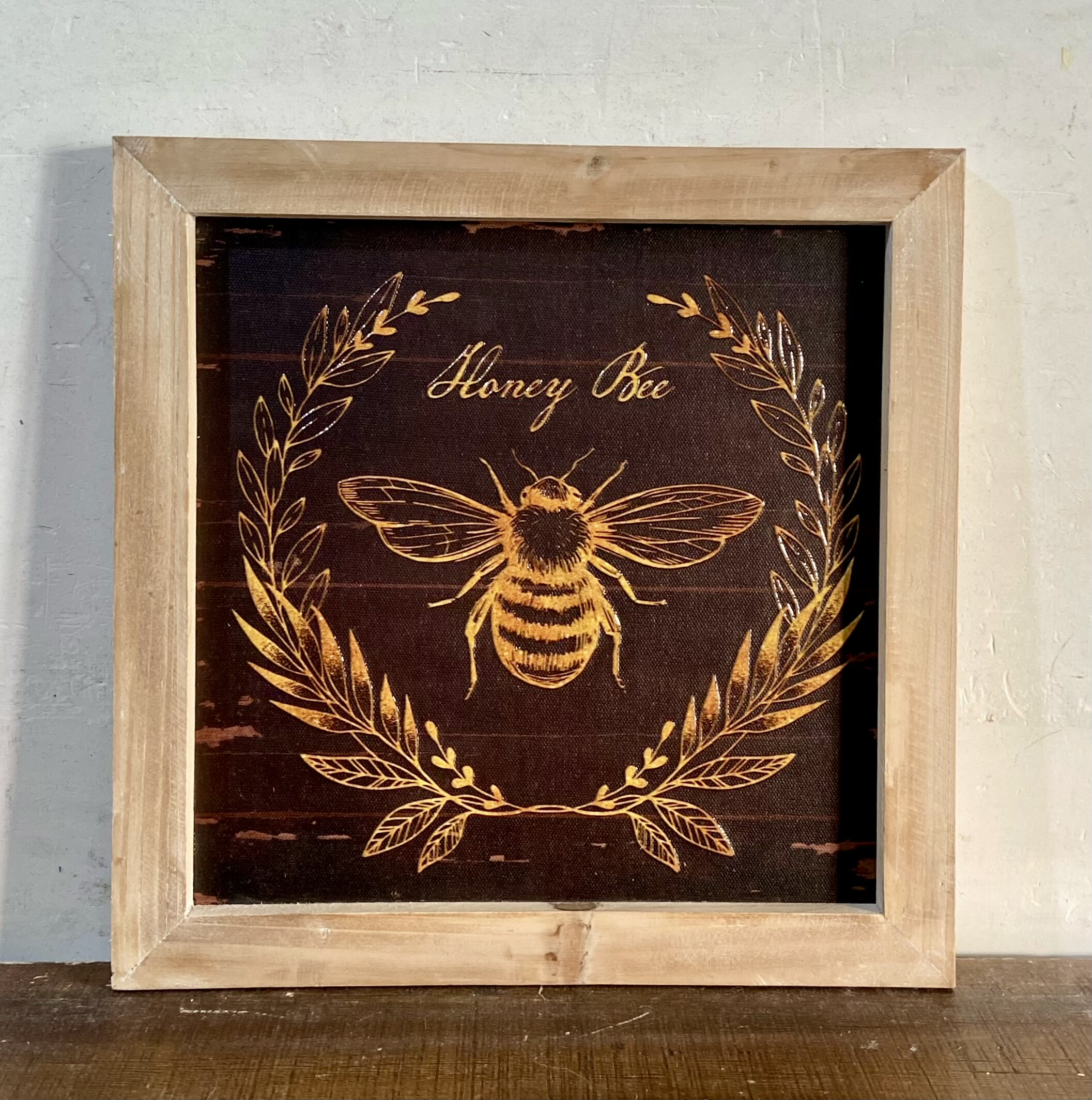 出口外贸孤品复古木制装饰画美式乡村风格挂画蜂巢装饰画