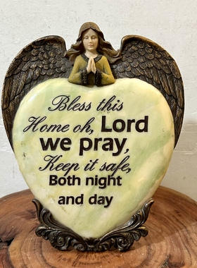 孤品外贸vintage天使爱心摆件 家居装饰品