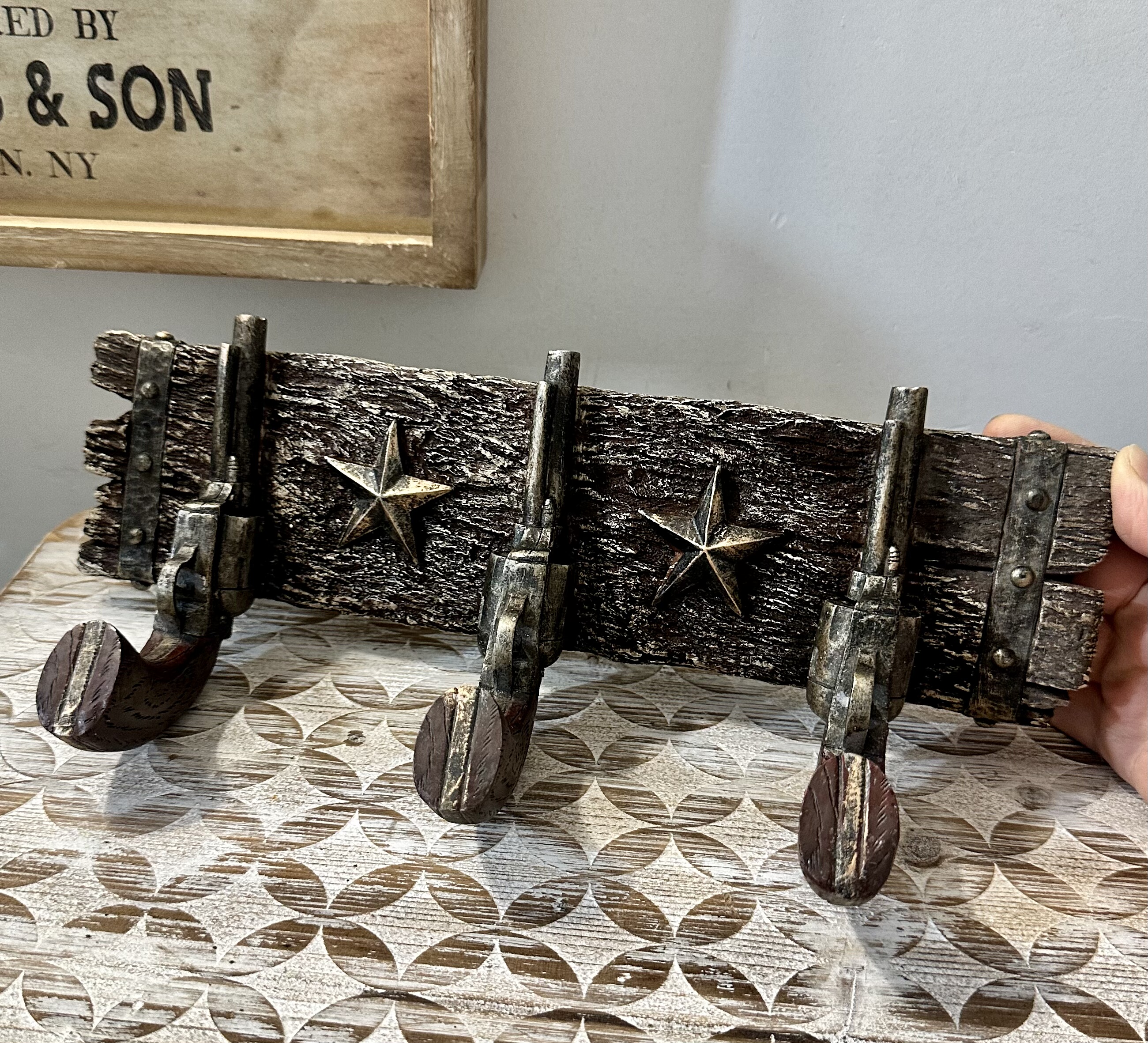 老货孤品Vintage中古美式西部牛仔枪型装饰挂钩古着店服装店挂钩,家居饰品,装饰挂钩,淘宝优惠券,粉丝福利购,淘宝优惠卷