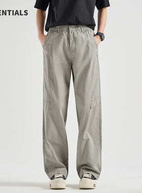 ESSENTIALS 秋季纯棉美式休闲裤FOG高级感男直筒裤cleanfit裤子