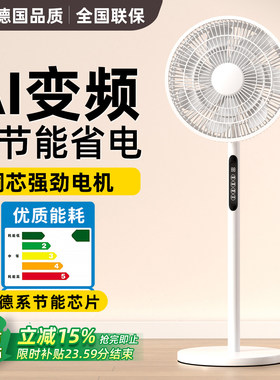 德国2026新款电风扇落地扇家用大风力台立式强力节能遥控音静电扇
